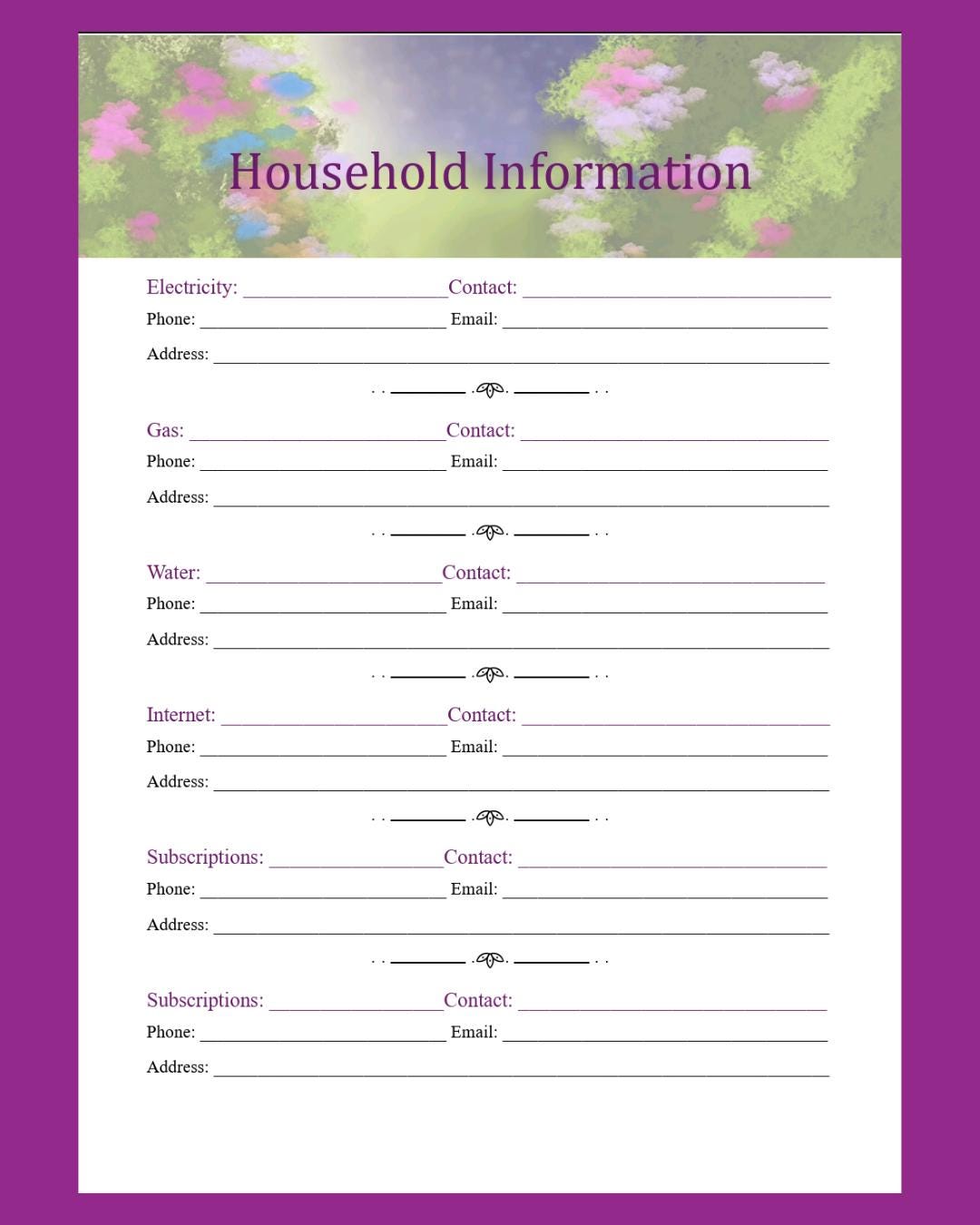 Garden Graphic Weekly and Monthly planner with to do list and daily tasks pdf