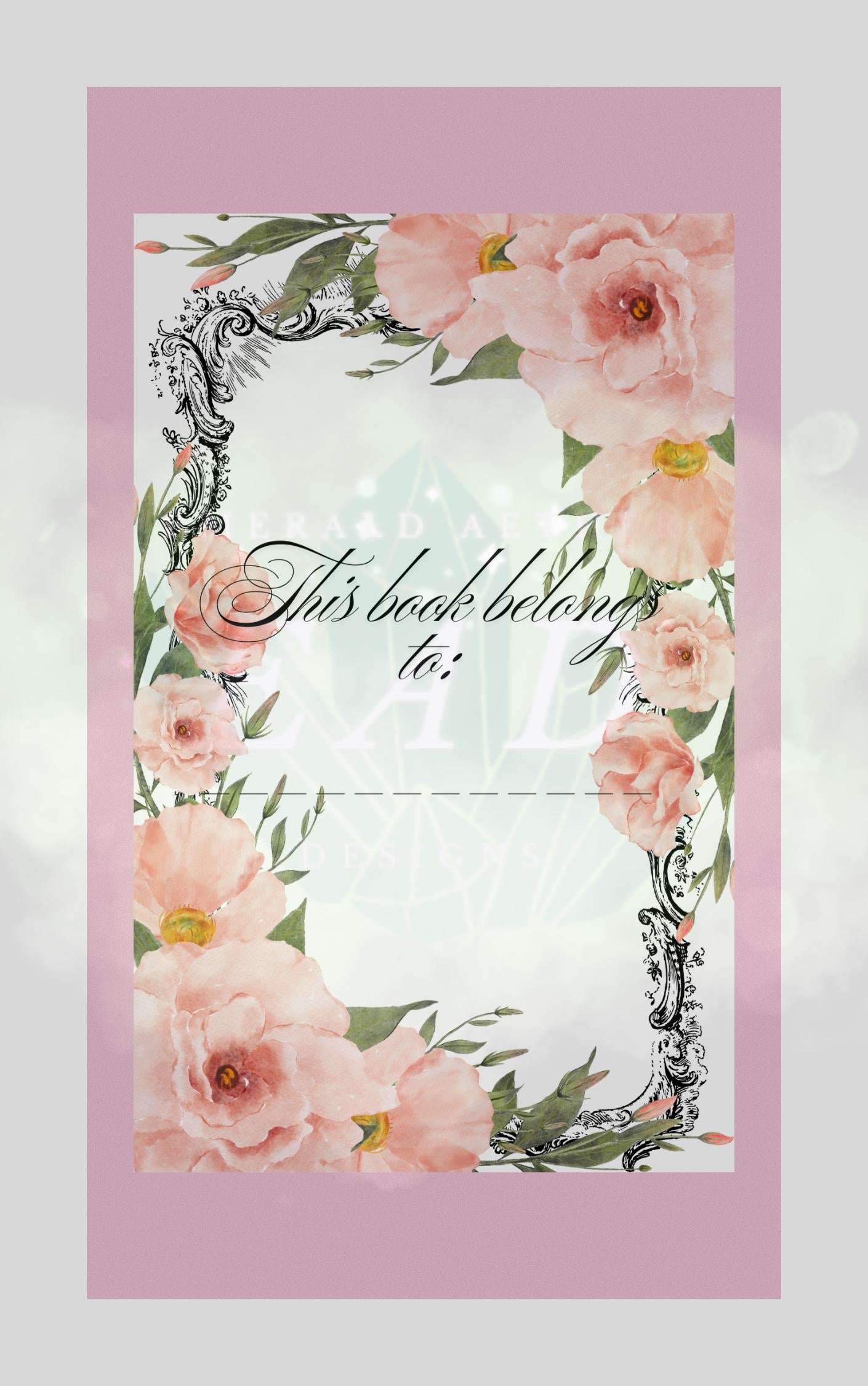2026 Rose Detailed Reading Journal 104 Pages Templates with Review and Log Sheets