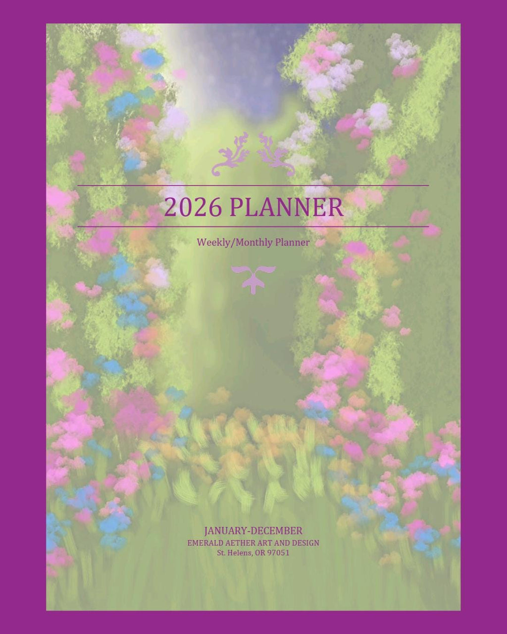Garden Graphic Weekly and Monthly planner with to do list and daily tasks pdf