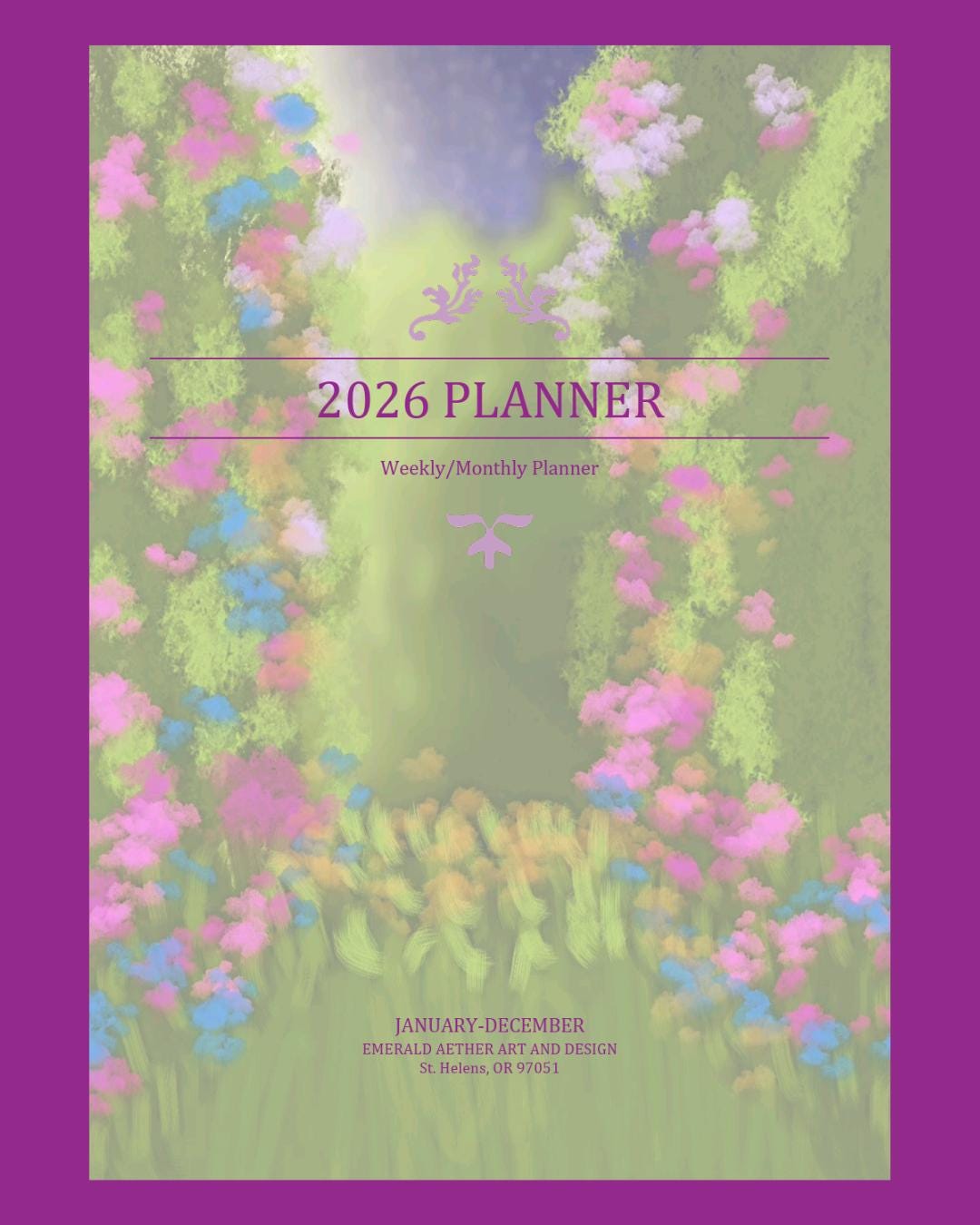Garden Graphic Weekly and Monthly planner with to do list and daily tasks pdf