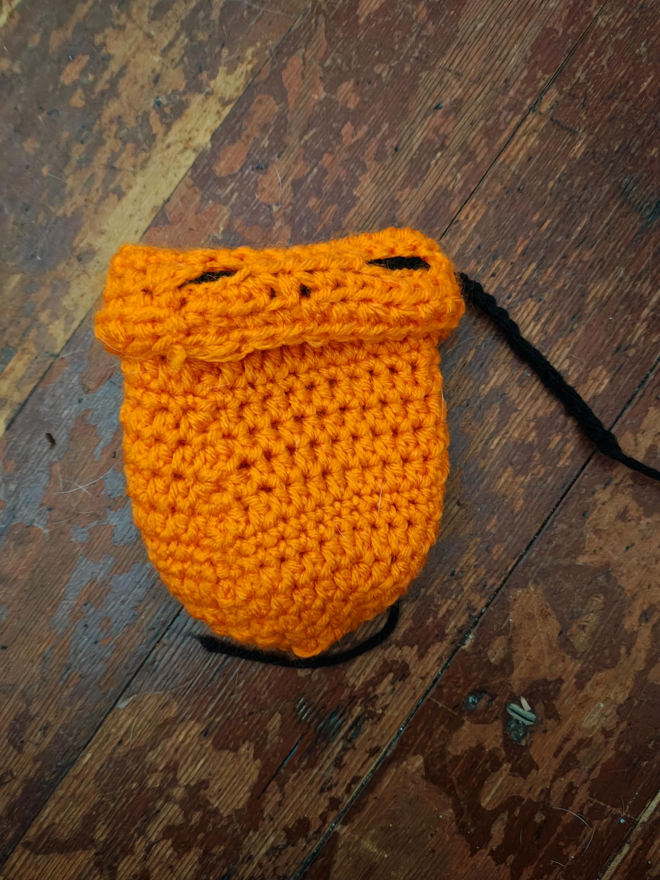 Crochet Small Pouch Crossbody Purse with drawstring to sinch shut