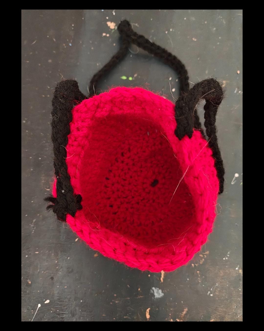 Crochet Small Pouch Crossbody Purse with drawstring to sinch shut