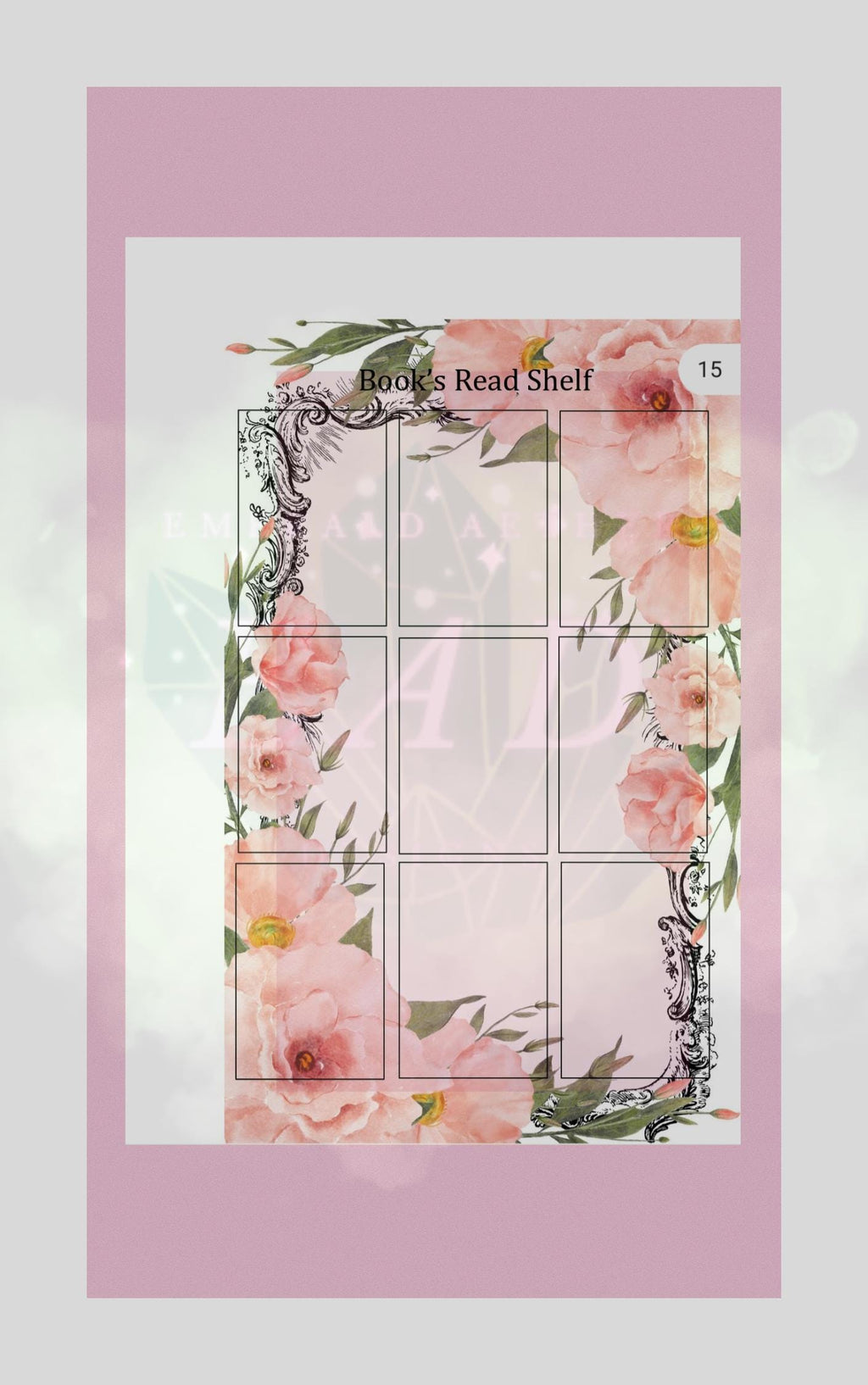 2026 Rose Detailed Reading Journal 104 Pages Templates with Review and Log Sheets