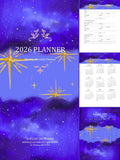 2026 Weekly/Monthly Digital Download Planner Stars Themed 100+ pages
