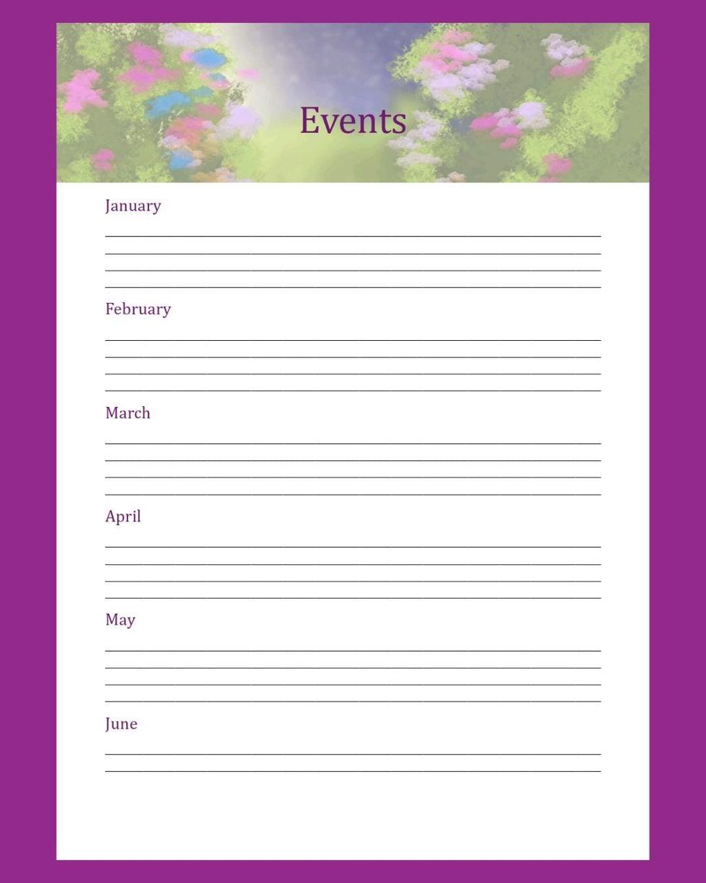 Garden Graphic Weekly and Monthly planner with to do list and daily tasks pdf