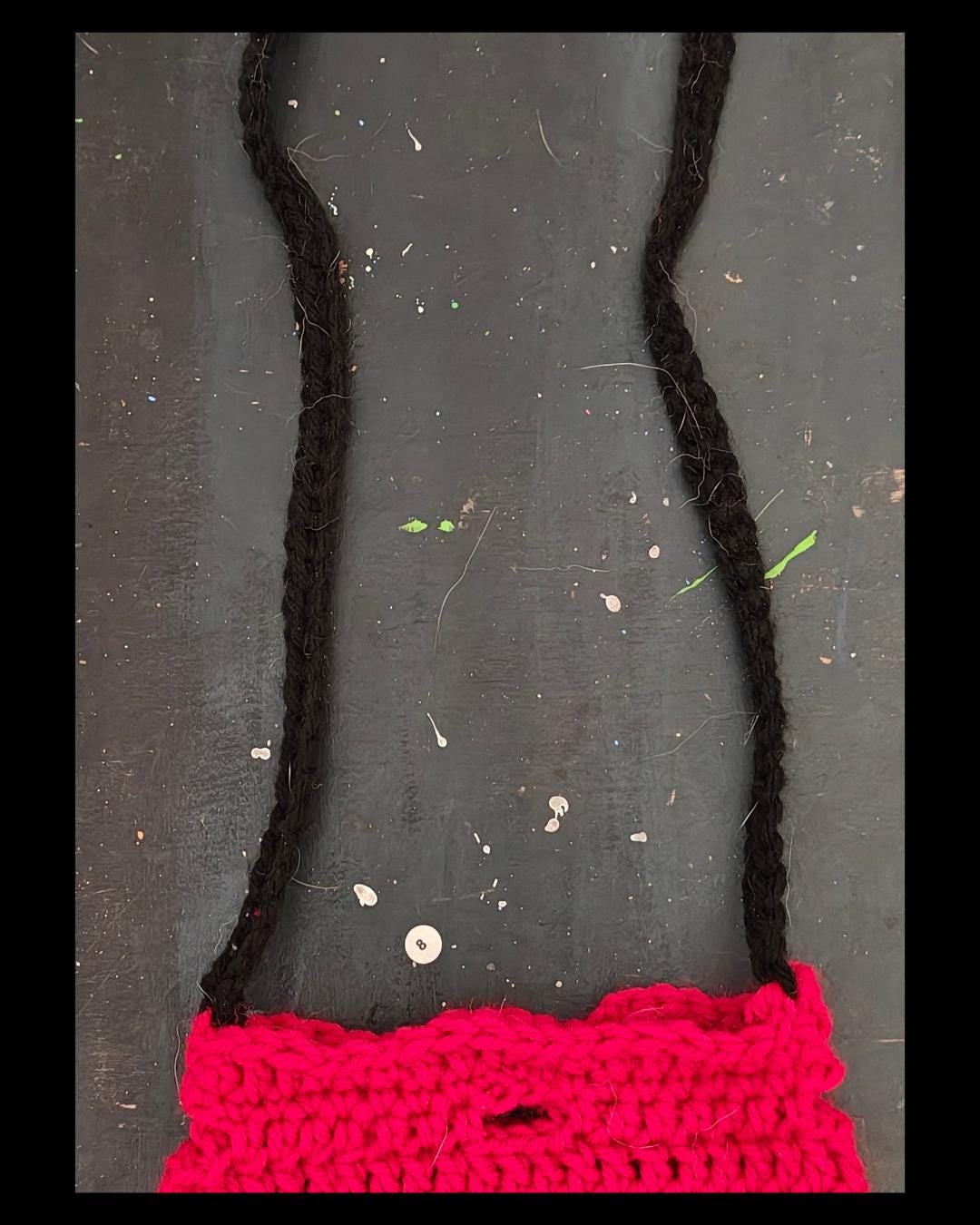 Crochet Small Pouch Crossbody Purse with drawstring to sinch shut