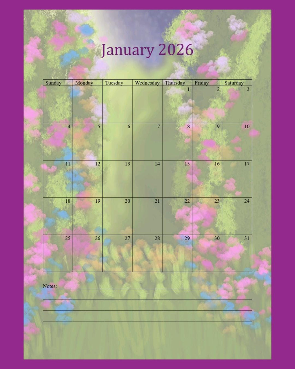Garden Graphic Weekly and Monthly planner with to do list and daily tasks pdf