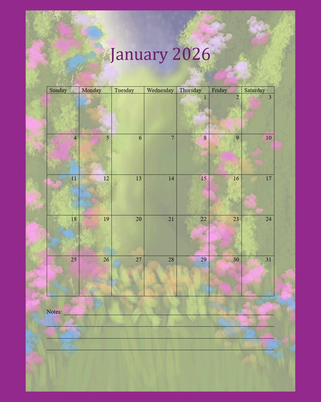 Garden Graphic Weekly and Monthly planner with to do list and daily tasks pdf