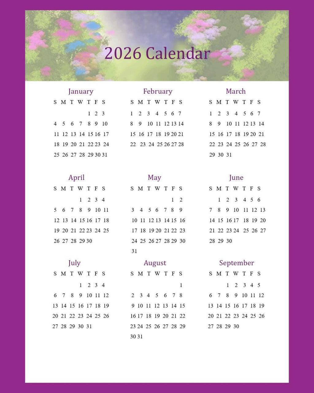 Garden Graphic Weekly and Monthly planner with to do list and daily tasks pdf