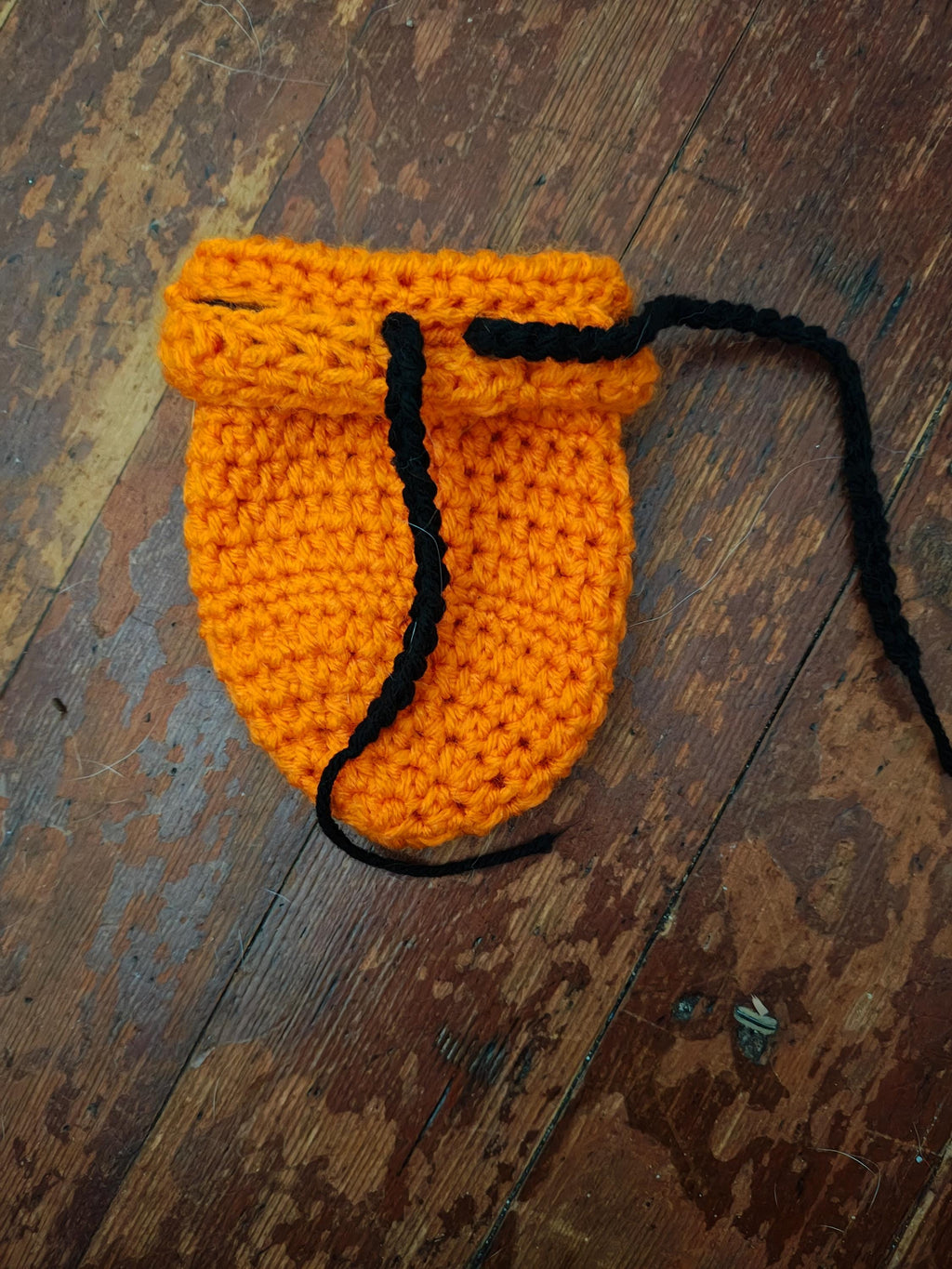 Crochet Small Pouch Crossbody Purse with drawstring to sinch shut