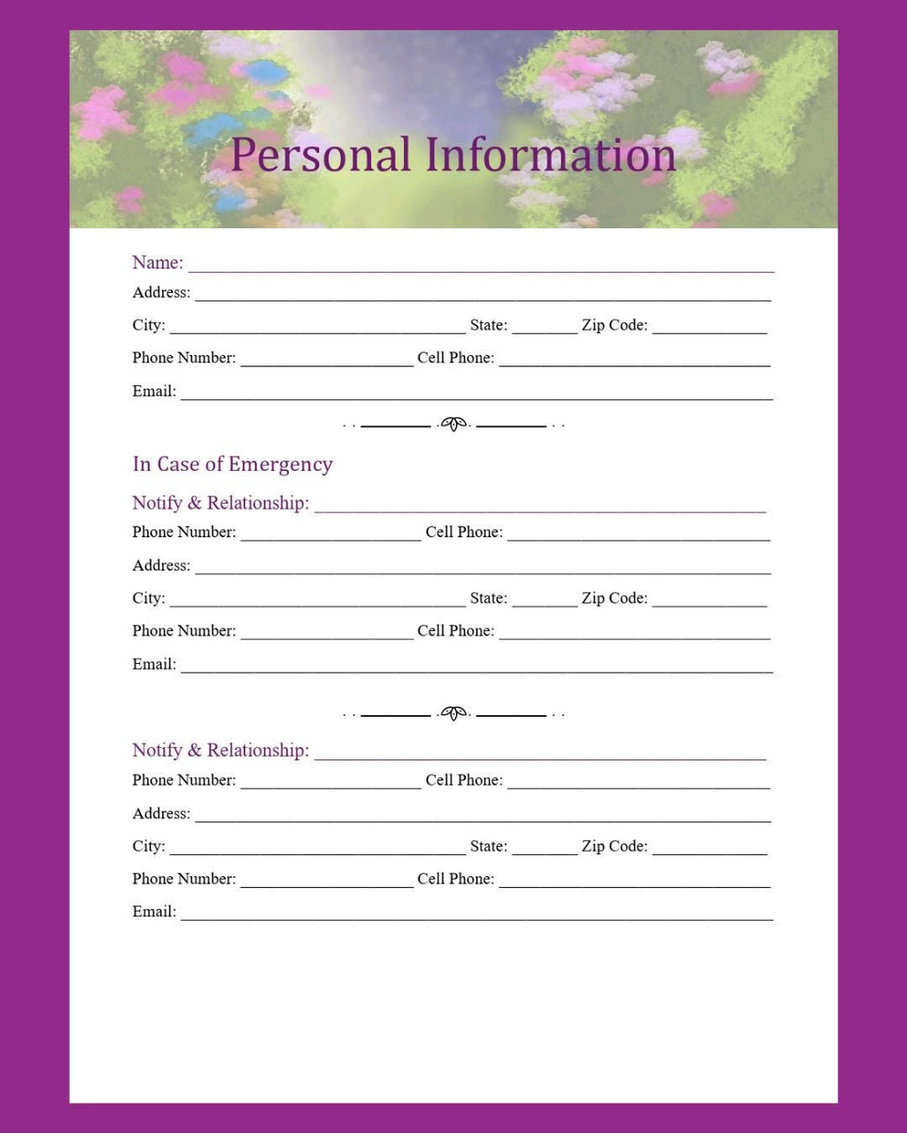 Garden Graphic Weekly and Monthly planner with to do list and daily tasks pdf