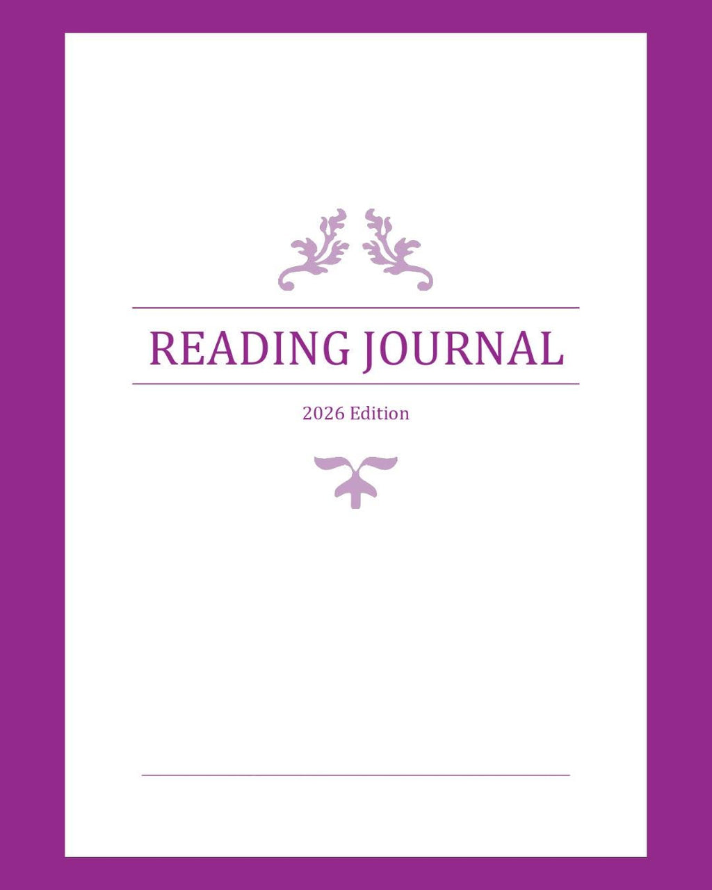 Reader Journal with reading challenges and review pages digital download